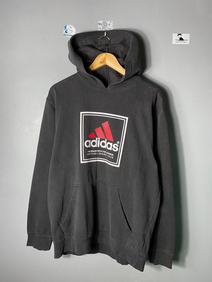 Adidas Box Logo Black Hoodie