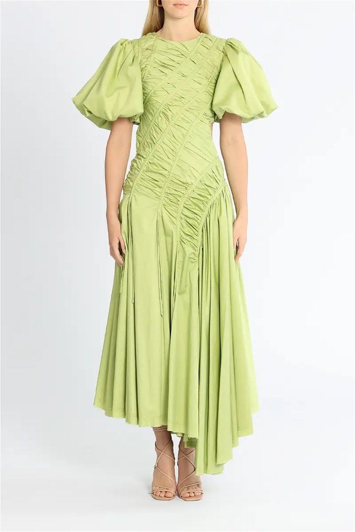 slim fit dress slacks Aje Fallingwater Midi Dress