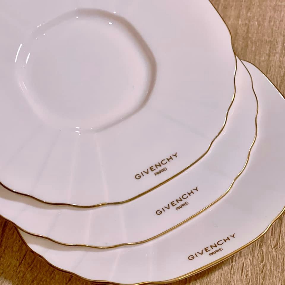 An Elegant Piece GIVENCHY Bone China With Hand-Painted Gold Trim Cup ...