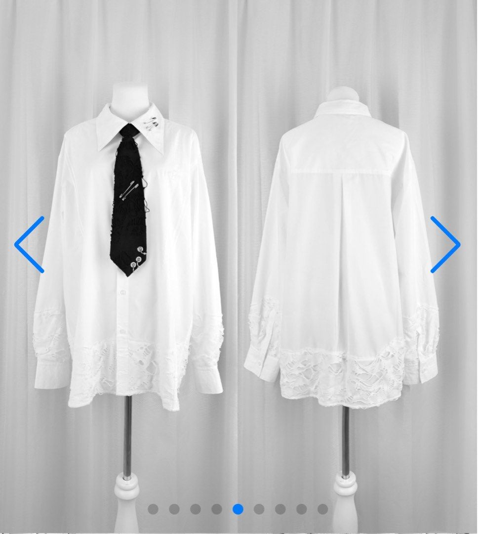Dimmoire ディムモアール Crush Gothic シャツ ホワイト トップス