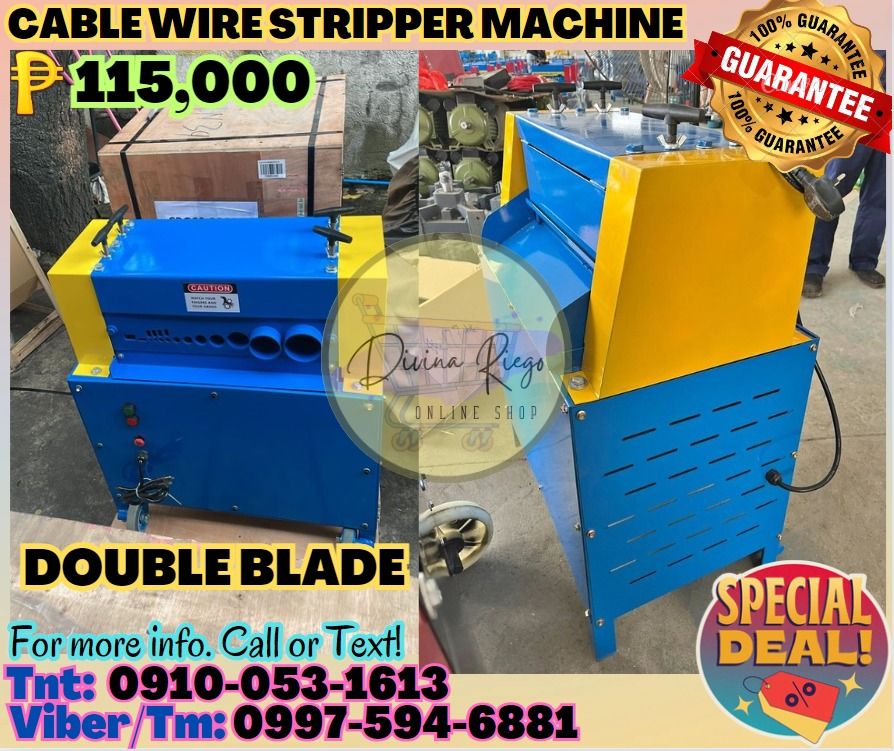 Available Electric Cable Wire Stripper Machine (Category: Construction Tools & Equipment) located in Caloocan City. Submitted by ayabheldiane-20162 (Listing ID 1314768040, Image 1). Description: 🌏 We Can Deliver Nationwide 👉 AP Cargo, LBC, Lalamove & etc. 🔥 AVAILABLE TODAY!! READY FOR DELIVER OR PICK UP 💥 📍 HURRRYYYY!!! ORDER NOW!!! & GET LESS DISCOUNT Price: 115,000 ✅ Brand New ✅ 100% Legit Distributor ✅ Good Quality & Best Seller Name: Wir