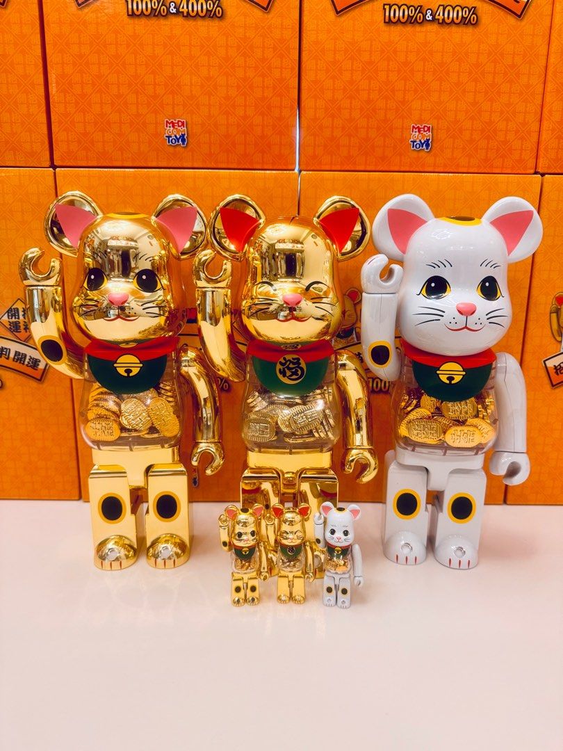 BE@RBRICK 招き猫 小判 開運 金メッキ 1000％｜エンタメ/ホビー