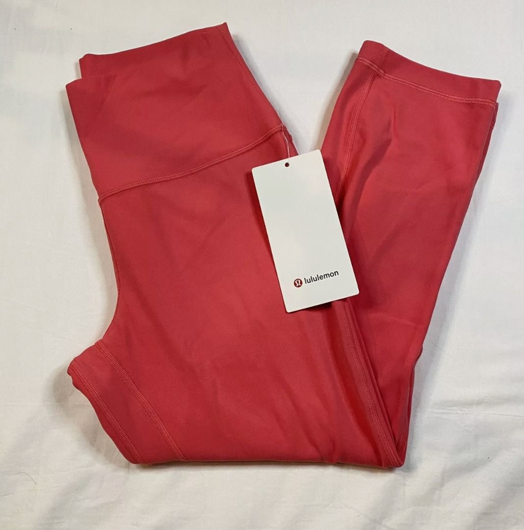 BNWT Lululemon align shr crop 21 pale raspberry pink, Women's Fashion ...