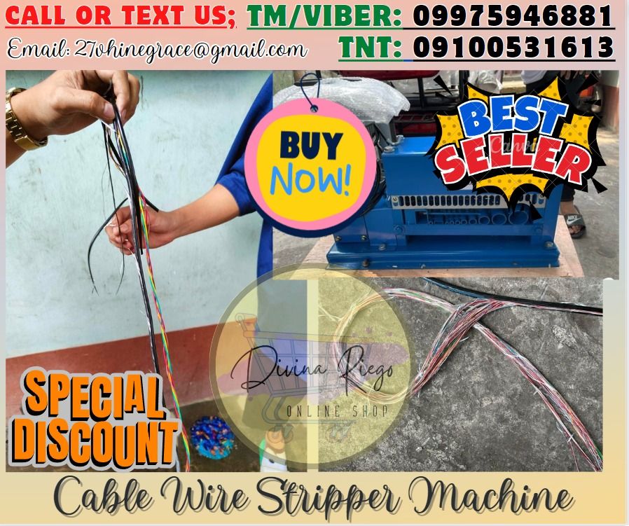 CABLE WIRING STRIPPER MACHINE BUY NOW! (Category: Construction Tools & Equipment) located in Caloocan City. Submitted by ayabheldiane-20162 (Listing ID 1314767550, Image 1). Description: 🌏 We Can Deliver Nationwide 👉 AP Cargo, LBC & Lalamove etc. Price: 63,624 Supply Cable Cutting and Stripping Machine, Automatic Cable Stripping Machine. CE Approved, Strict Quality Control, Durable & Affordable. Advanced Technologies. Customization Service. Fac
