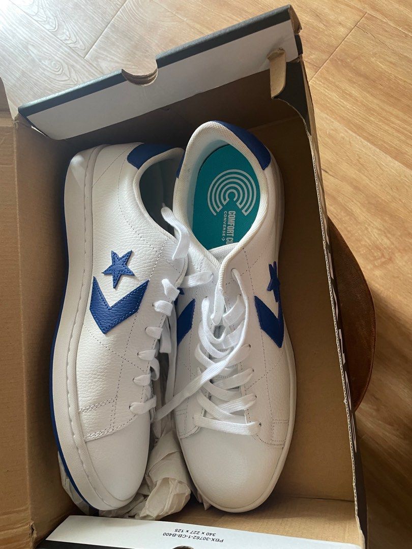 SALE Converse All Court White Blue Trainers Sneakers Comfort Cushion Men s Size 12 Men s Fashion Footwear Sneakers on Carousell