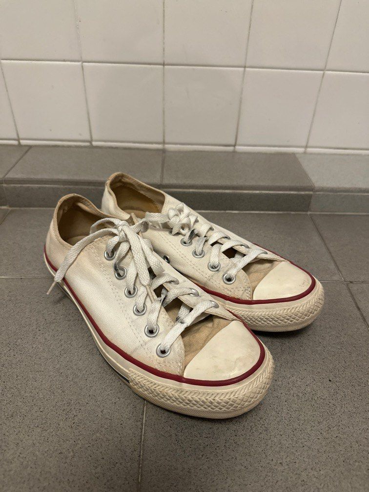 Converse Off White Sneakers UK5 half size Women s Fashion Footwear Sneakers on Carousell
