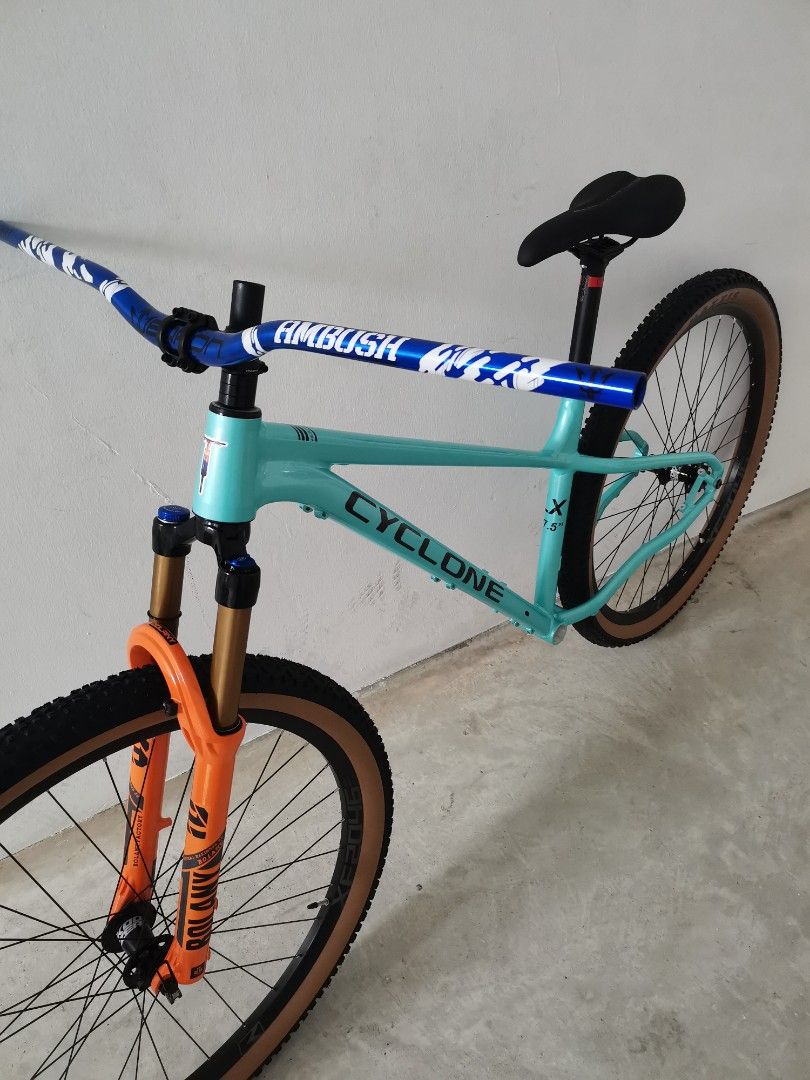 CYCLONE thru axle boost frame mountain bike frame. set up with koozer rim with Maxxis 29x2.4 tire