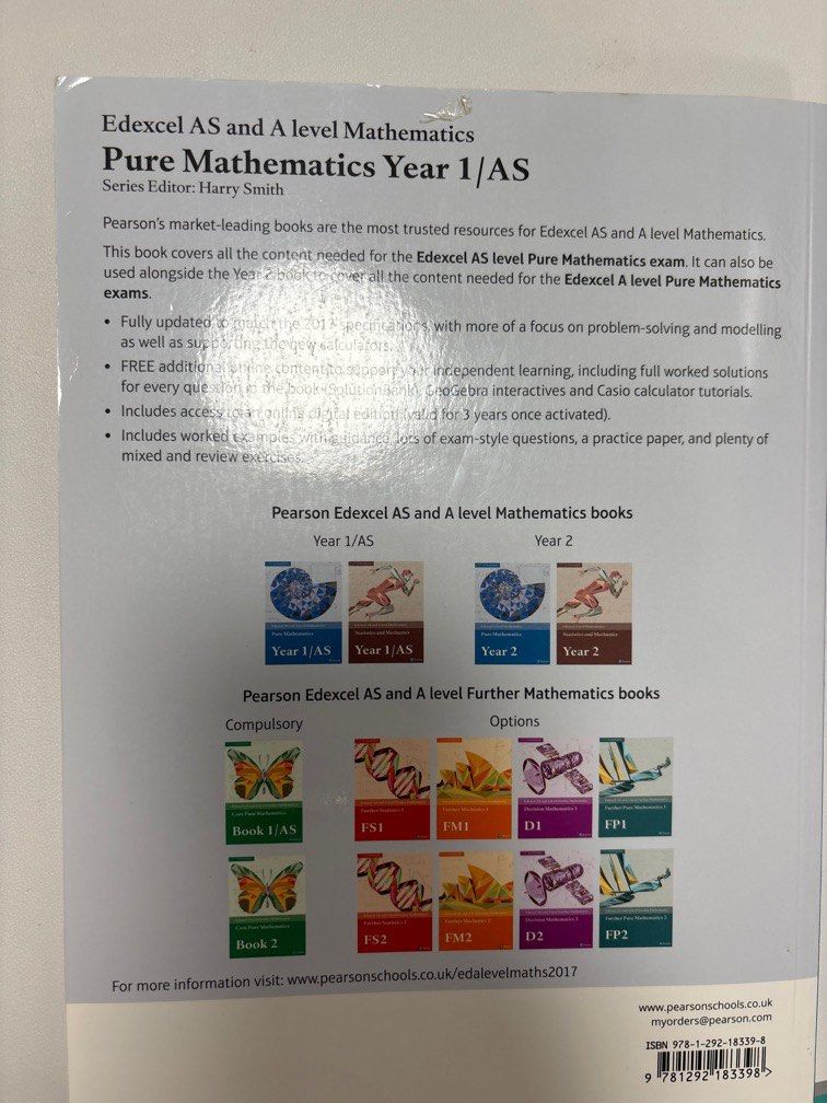 Edexcel AS and A level mathematics Pure mathematics Year 1/AS, 興趣及遊戲 ...
