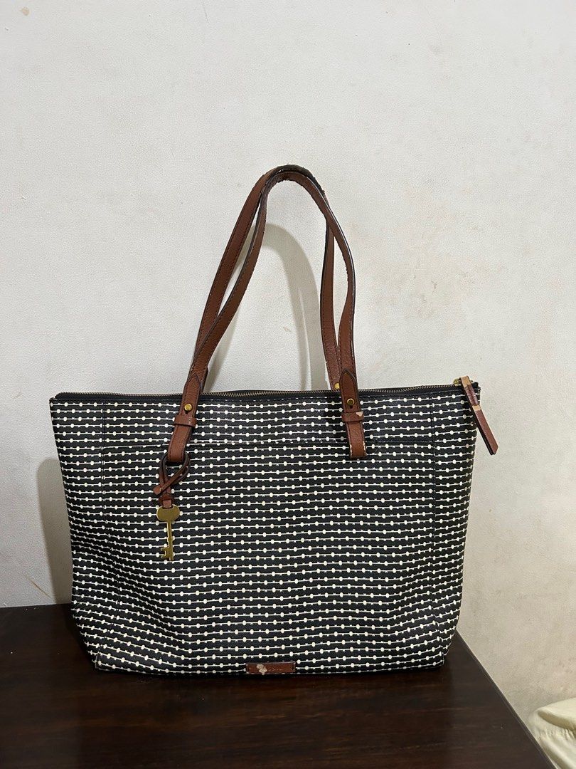 Rachel tote black stripe top