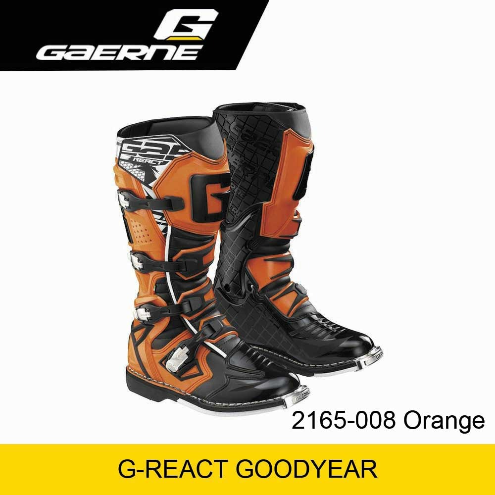 Gaerne G React Goodyear orange Boots Clearance Limited sizes Motorcycles Motorcycle Apparel on Carousell