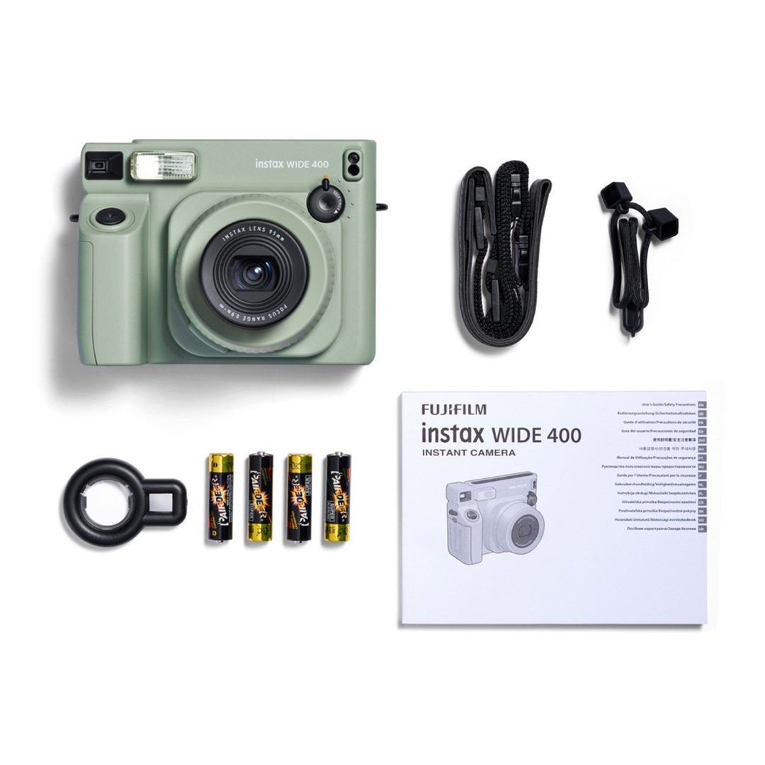 Instax Wide 400 Intant Camera (Category: Cameras) located in Quezon City. Submitted by bdsdc1998 (Listing ID 1314804366, Image 2). Description: INCLUSIONS -Unit -Camera Angle Adjustment Accessory -Closeup Lens -Shoulder Strap -Batteries -Users Manual -Warranty Papers Fujifilm Instax Wide 400 Instant Camera HIGHLIGHTS Uses FUJIFILM INSTAX Instant Color Film Image Size: 2.4 x 3.9” Retractable 95mm f/14 Lens Self-Timer up to 10s 0.37x Optical Viewfi