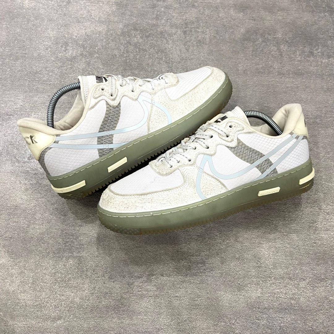 air force 1 react white bone