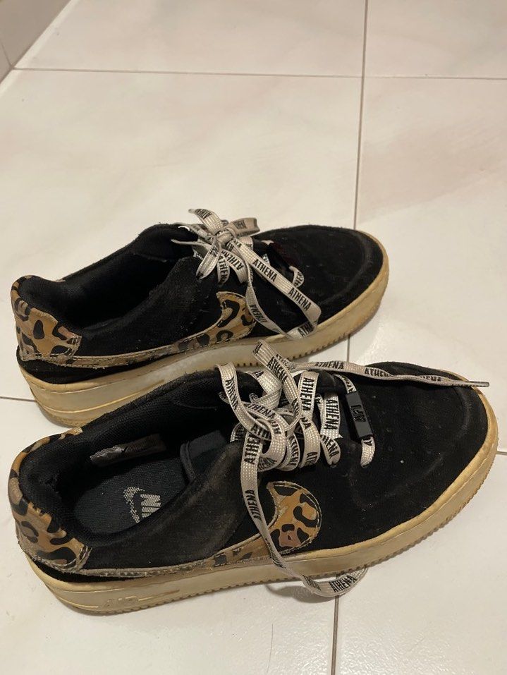 Nike Wmns Air Force 1 Sage Low Leopard Black Women s Fashion Footwear Sneakers on Carousell