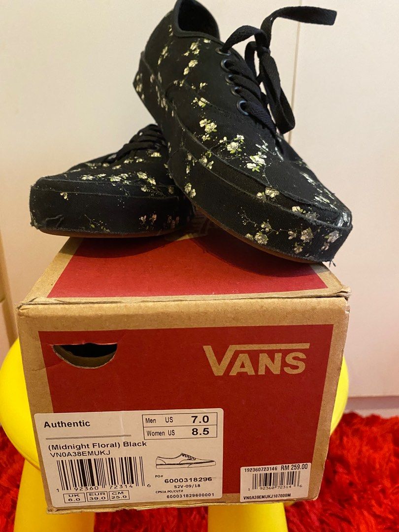 Midnight floral vans hot sale