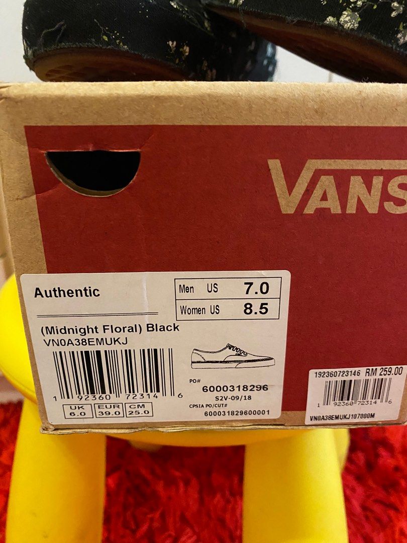 Original Authentic Vans Midnight Floral Women s Fashion Footwear Sneakers on Carousell