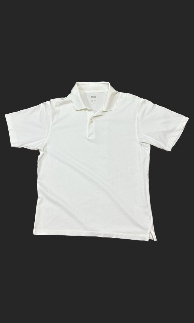 Uniqlo white polo tee discount