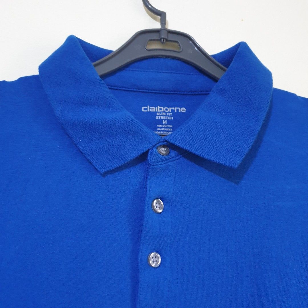 Polo Shirt Slim Fit Biru Claiborne