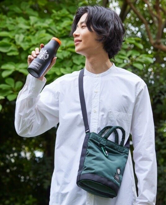Starbucks Japan PORTER Coffee Bean Shape Drum Bag S Limited