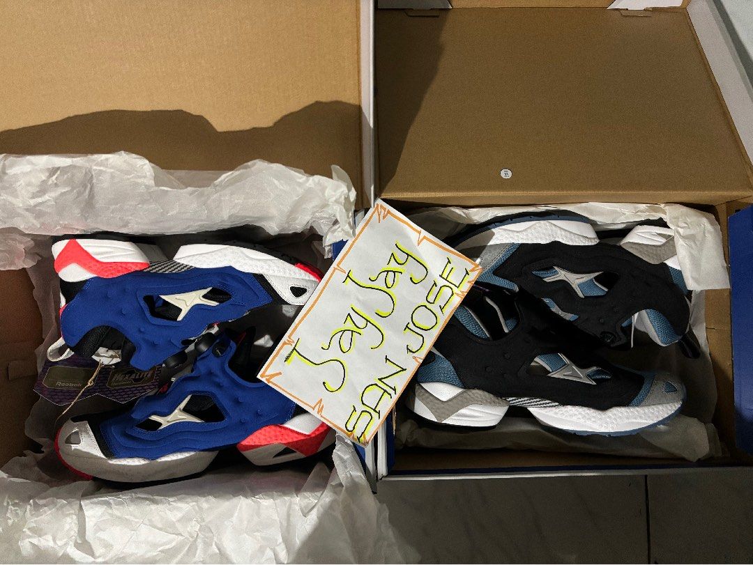 Reebok Insta-Pump Fury sz10 (Category: Sneakers) located in Teresa. Submitted by twojhay (Listing ID 1314862692, Image 1). Description: PorSeyl 🔥🔥🔥 Reebok Insta-Pump Fury Blue/white - sz10, used once, 2.8K Black/gray- sz10, bnwb, 3K Thanks! 😊 .