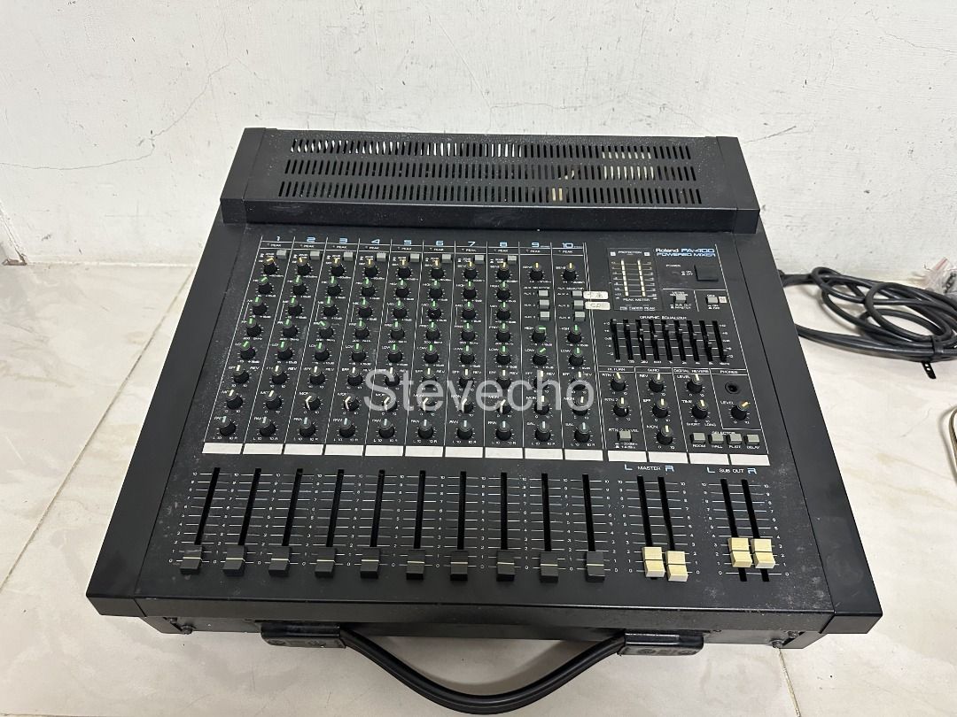 Roland PA-400 混音擴大機Power Mixer 日本製造, 耳機及錄音音訊