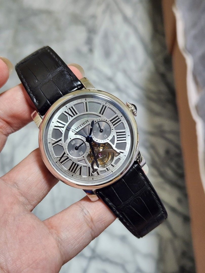 SUPER RARE Cartier rotonde tourbillon platinum limited edition of 50 pieces w1580007
