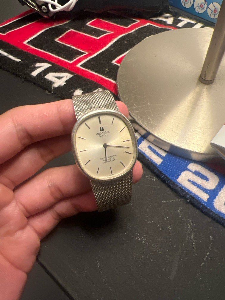 Universal Geneve White Shadow 'Ellipse' Automatic, Luxury, Watches