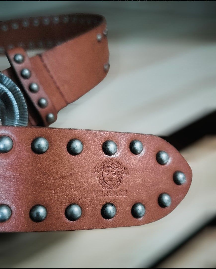 Versace mens belt sale cheap