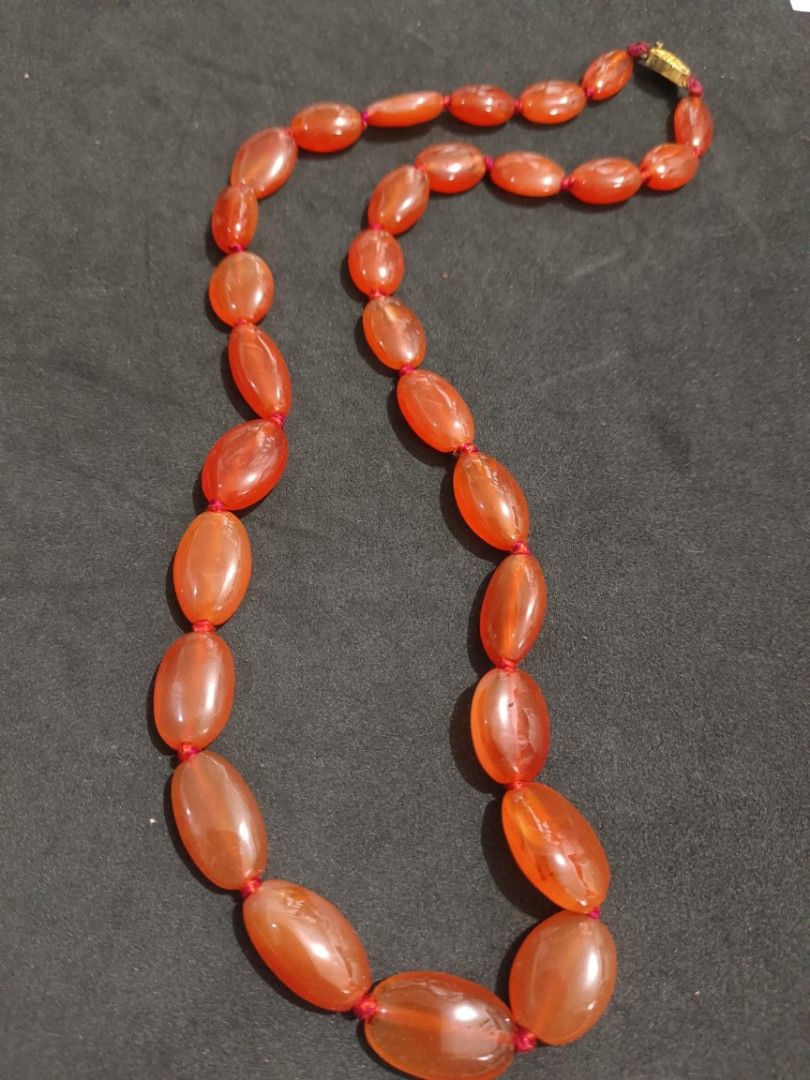 Vintage carnelian necklace top
