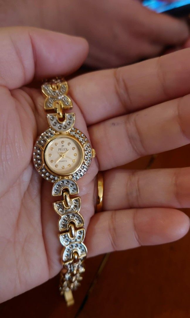 Vintage Pelex 18k electroplated watch