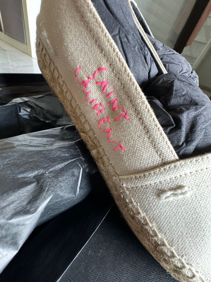 Ysl pink espadrilles on sale