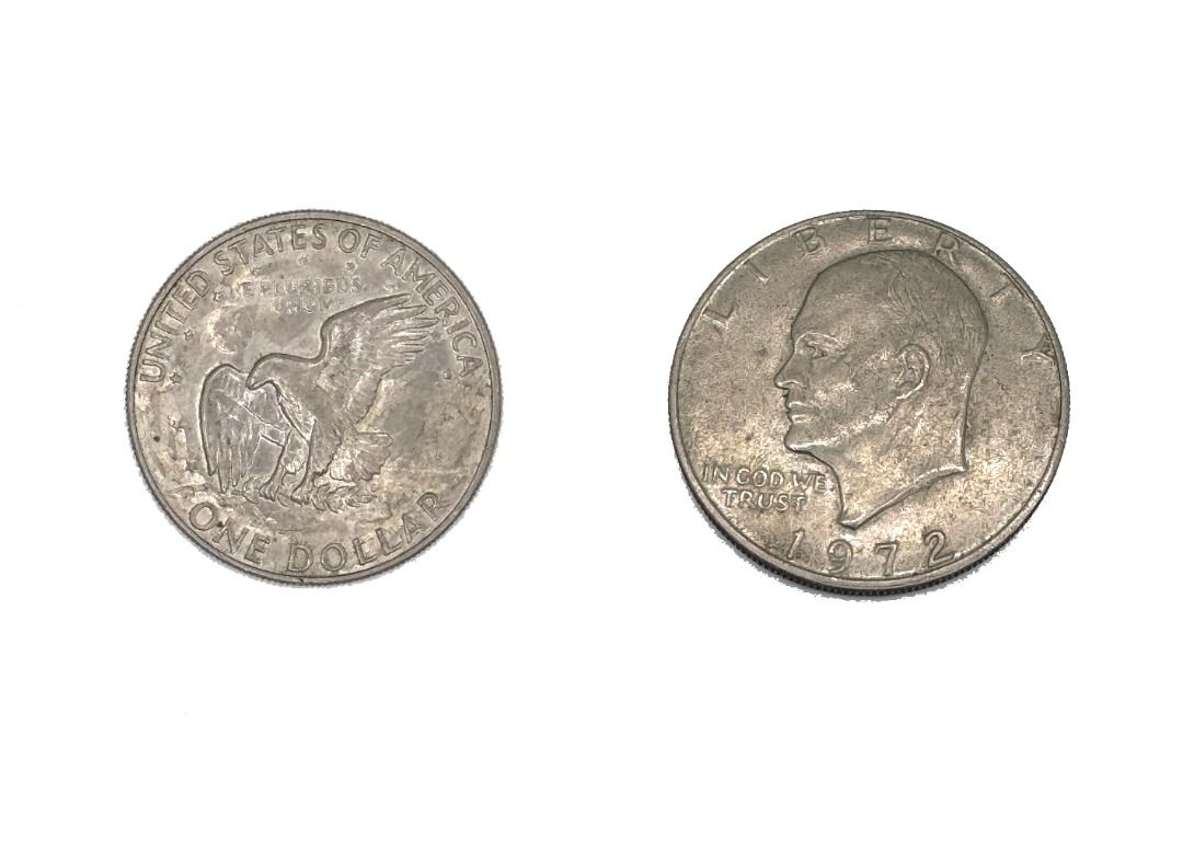 1972年美國總統尼克遜訪華/中國加入聯合國紀念幣1972年美國一元硬幣Elizabeth ii dg reg fd 1977 coin silver  （一套三個，不散賣), 興趣及遊戲, 收藏品及紀念品, 錢幣- Carousell