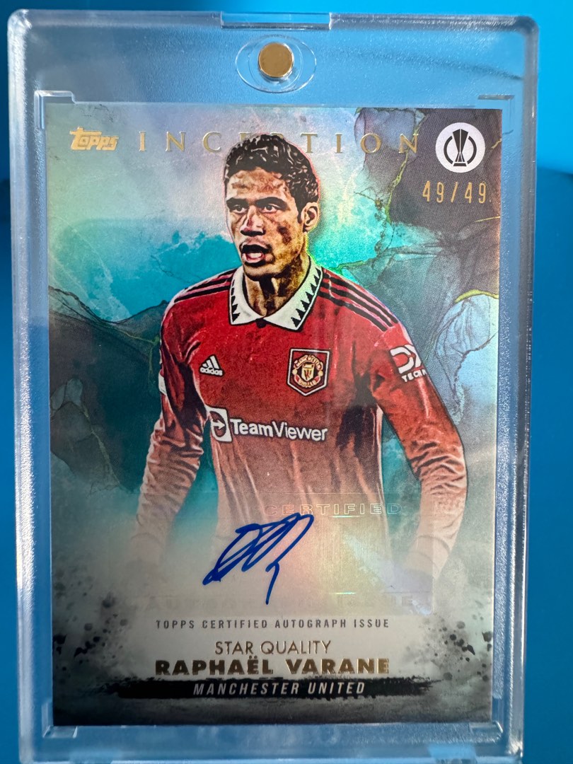2023 Topps Inception UEFA Star Quality Raphael Varane /49 Auto Manchester  United