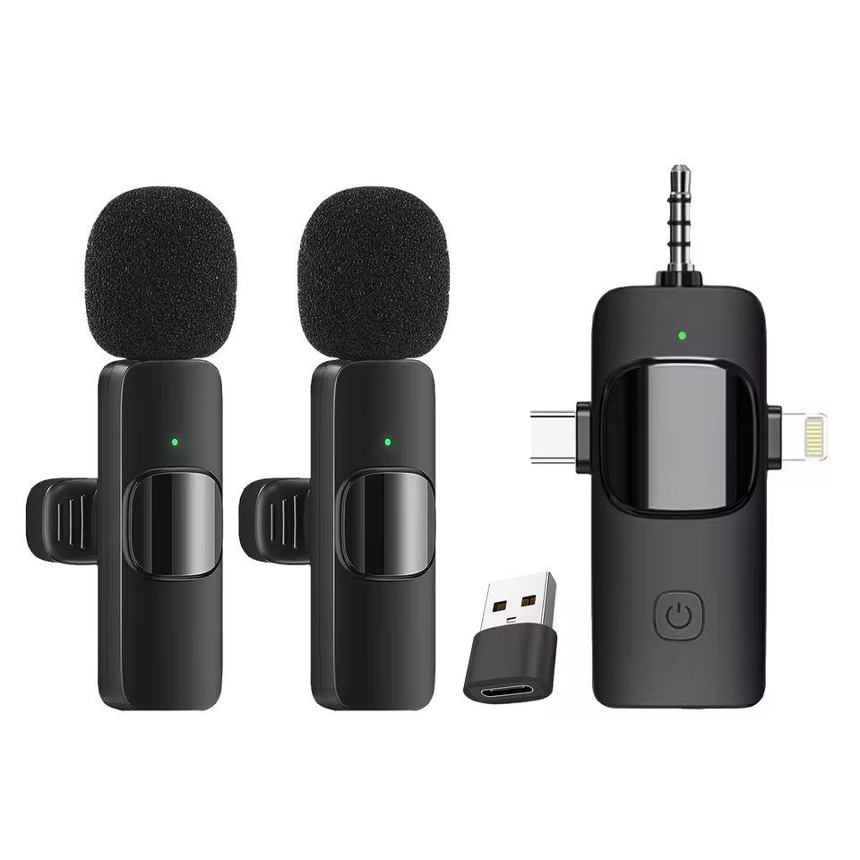 4 in 1 Professional Wireless Lavalier Microphone