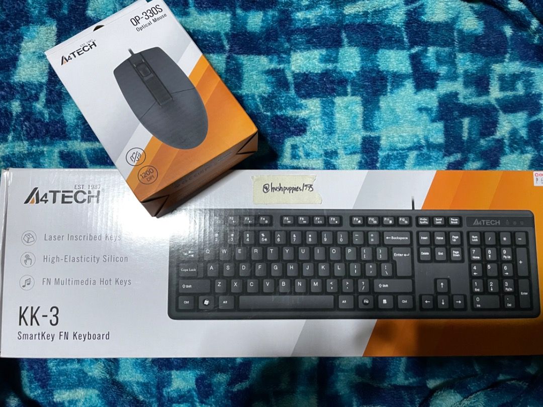 A4Tech Bundle [KK-3 Keyboard & OP-330S), Computers & Tech, Parts ...