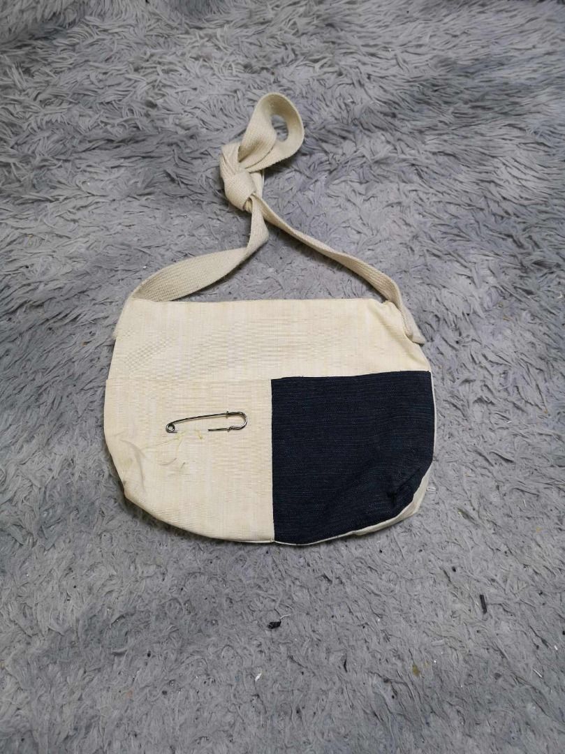 Beige Black Zipper Canvas Mini Bag Women s Fashion Bags Wallets Cross body Bags on Carousell