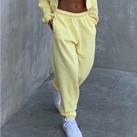 Lemon yellow joggers best sale