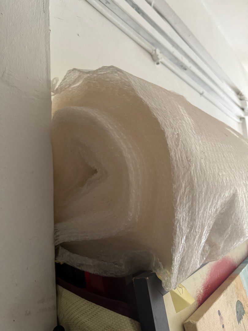 Bubble wrap (Category: Craft Supplies & Tools) located in Singapore. Submitted by hugosim (Listing ID 1312811449, Image 2). Description: I just need to use some. 1.5m almost full roll $70 1m half roll $30 Get both $88 + mystery gift Self collect at Bendemeer.