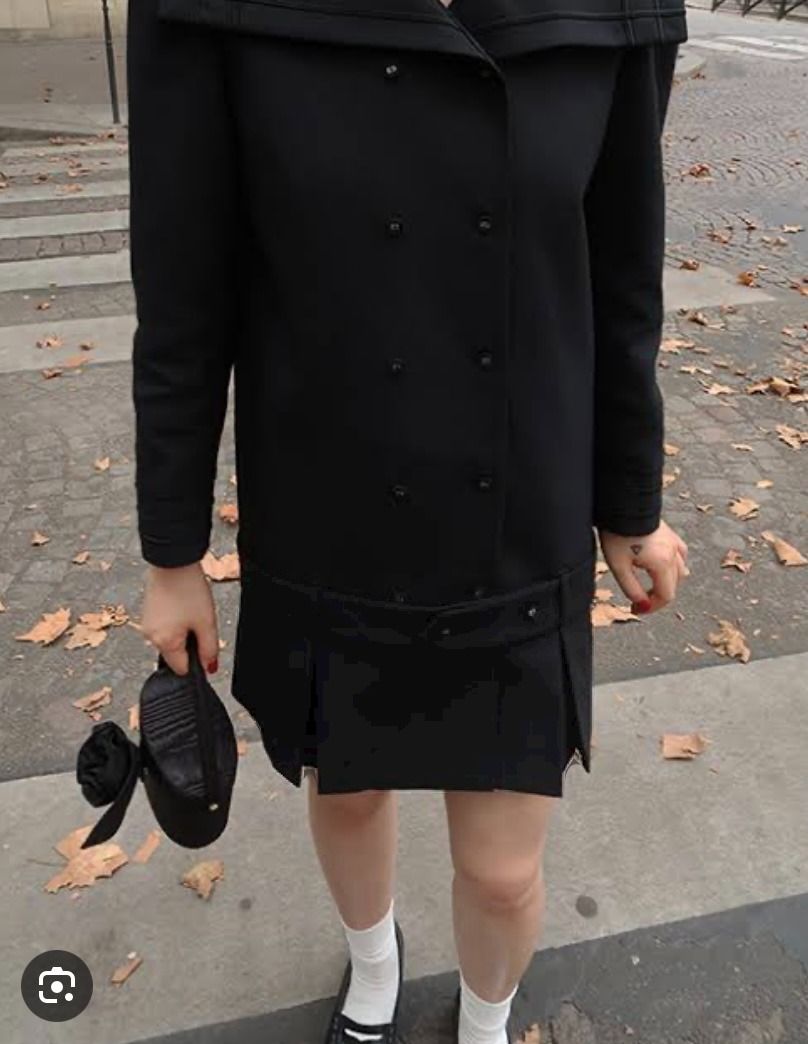 CL58 - Freckle Seoul Black School Girl Uniform Silhouette Wool 