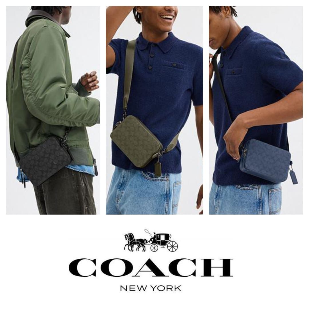 COACH Charter Crossbody 19 In Signature Canvas Jacquard Men s Fashion Bags Sling Bags on Carousell