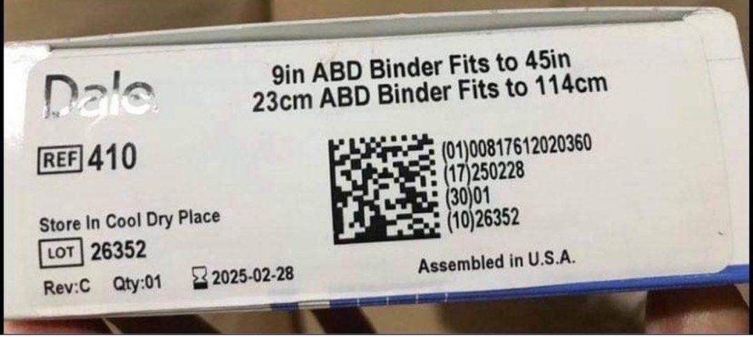 Dale abdominal binder (Category: Health Monitors & Weighing Scales) located in Pasay City. Submitted by shirley.manacsa (Listing ID 1315060423, Image 3). Description: .
