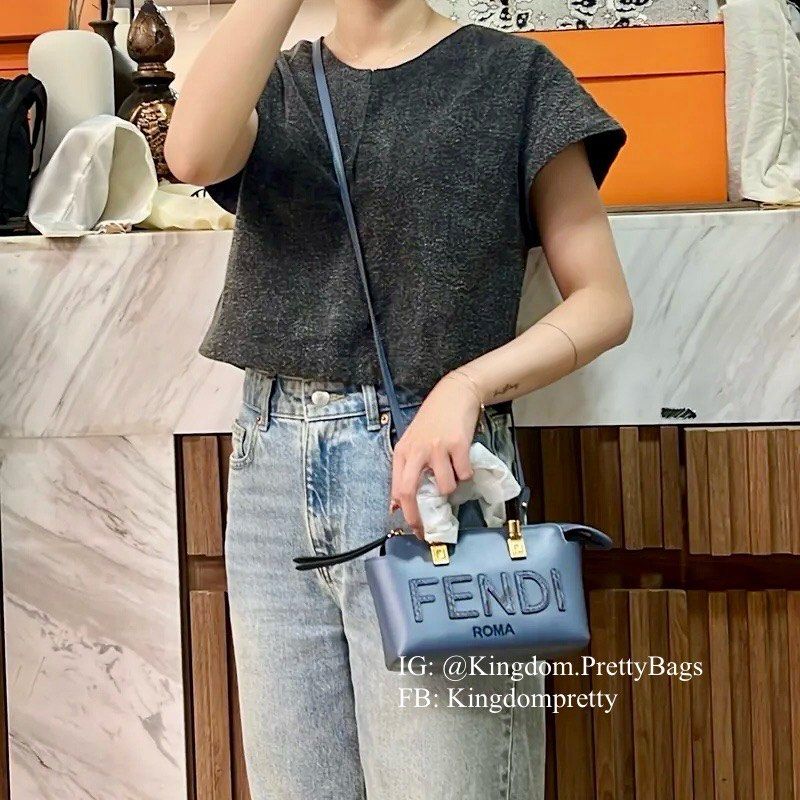 Fendi By The Way BTW Mini Logo Printed Bag Crossbody in Blue Pre order Luxury Bags Wallets on Carousell