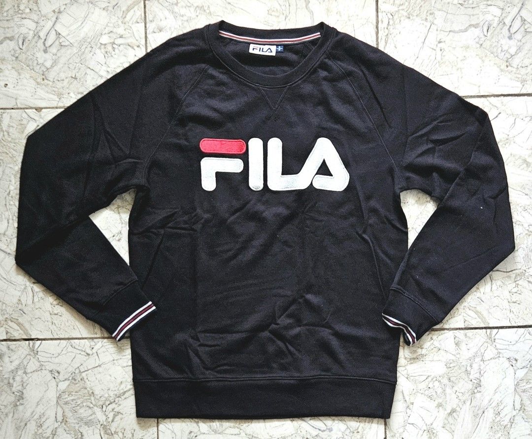 FILA crew neck pull over sweater Men s Fashion Coats Jackets and Outerwear on Carousell