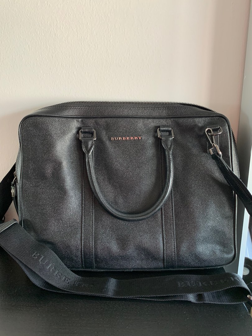 For Sale Men s Black Briefcase Burberry Men s Fashion Bags Briefcases on Carousell