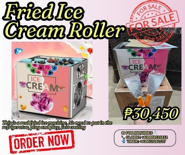 Fried Ice Cream Machine / fried yogurt machine (Category: Ice-cream Makers) located in Caloocan City. Submitted by jynneyu68319 (Listing ID 1314954265, Image 1). Description: FOR SALE ❕❗️❕❗️ Fried Ice Cream Machine / fried yogurt machine This is a real fried ice machine, No need to put in the refrigerator, plug and play, fast cooling ₱30,450 model : cbj10 volt : 220v frequency : 50hz power : 330w dimension : 34*28*30cm n.w : 15kg refrigator : R13