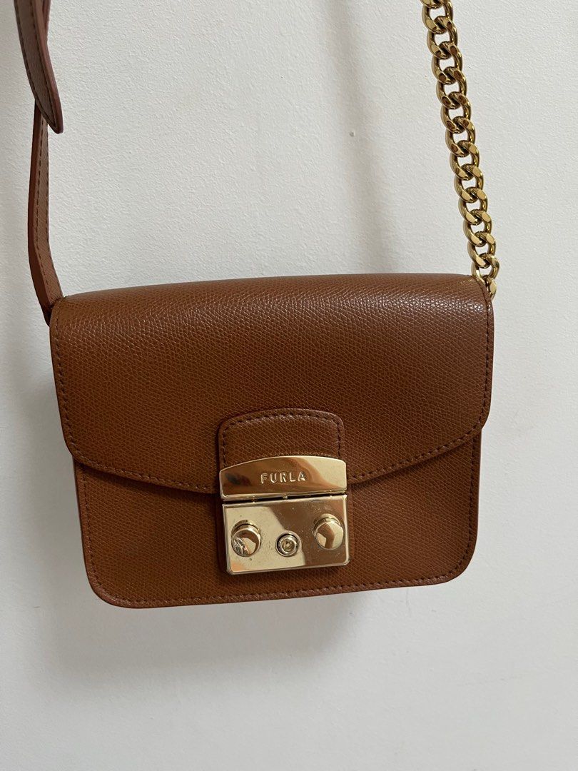 Furla Metropolis Bag Brown, Women's Fashion, Bags Wallets, Cross