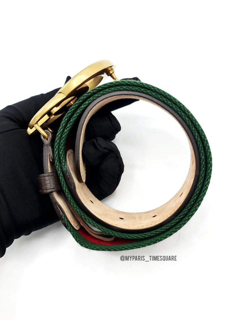 Sylvie web belt with double g buckle best sale