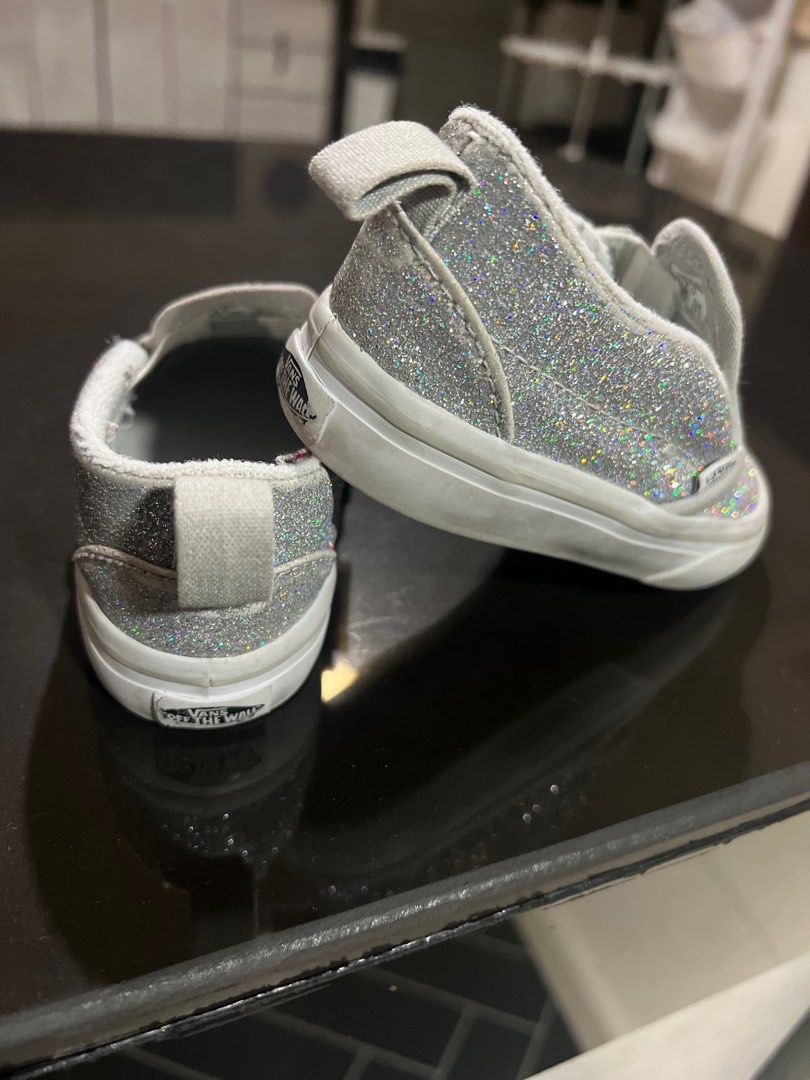 Glitter shoes kids girl vans preloved Babies Kids Babies Kids Fashion on Carousell
