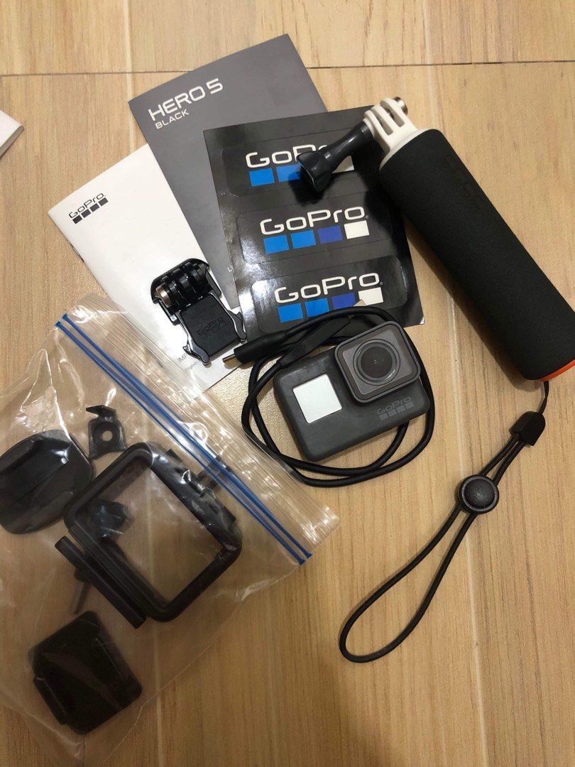 GoPro Hero 5 Black (Category: Cameras) located in Manila. Submitted by aling_aligeng (Listing ID 1312012242, Image 1). Description: Includes: - GoPro Hero 5 (microSD not included) - frame casing - floating hand grip - usb cable charger - original battery - others (original accessories, booklet/manual, stickers) - no box Price still negotiable. .
