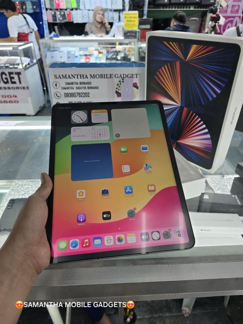 Ipad Pro M1 12.9 5th Generation 1TB Wifi And Cellular (Category: iPad) located in Quezon City. Submitted by samanthaga21954 (Listing ID 1314987478, Image 3). Description: Ipad Pro M1 12.9 5th Generation 1TB Wifi And Cellular Secondhand Complete Package Same Serial Box Onhand Stock.