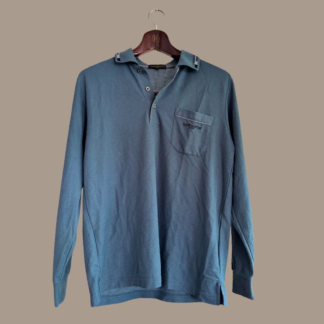 japanese brand longsleeve (Category: Coats, Jackets and Outerwear) located in Pio Duran. Submitted by asworn (Listing ID 1314945173, Image 3). Description: claudio valentino ₱200 dimes: 20x25 color: blue green 10/10 in great condition .
